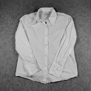Samuji White 100% Cotton Button Up Shirt Long Sleeve Collared Size 36 Estonia